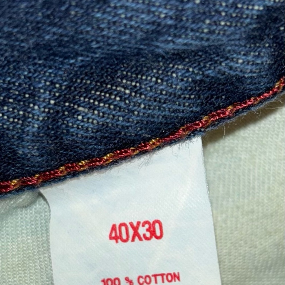 Arizona Jean Co. Men’s Loose Straight Leg Jeans 40x30 Dark Wash Classic Fit - Picture 3 of 5